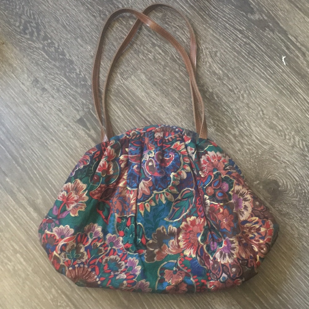 Floral Paisley basket purse